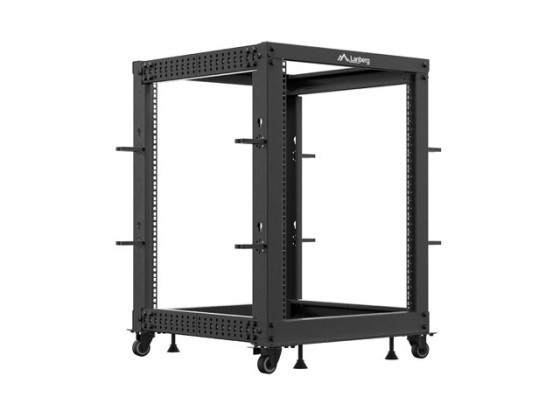 ВІДКРИТА СТІЙКА 19" 15U 600×600–1100, РЕГУЛЬОВАНА, ЧОРНА, LANBERG (У РОЗБИРАНОМУ ВИГЛЯДІ)