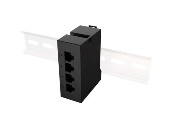 POE-подовжувач для комутатора DIN-GE4-BT-90W, 1 вхід, 3 виходи, Gigabit Ethernet, кріплення на DIN-рейку, BT 90 Вт, металеві затискачі, LANBERG