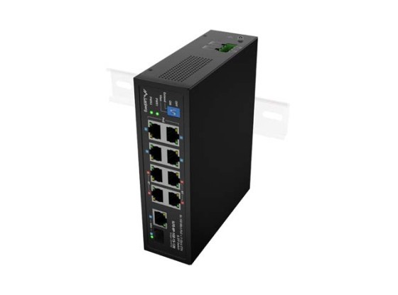 КОМУТАТОР LANBERG ILFE-8P-1GE-1S-120 POE 4XBT 4XAT SFP/ETH DIN, БЕЗ УПРАВЛІННЯ, FAST ETHERNET
