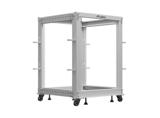ВІДКРИТА СТІЙКА 19" 15U 600×600–1100, РЕГУЛЬОВАНА, СІРА, LANBERG (У РОЗБИРАНОМУ ВИГЛЯДІ)