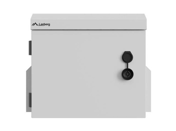 Рак-шафа 10" для настінного/стовпового кріплення, IP55, герметична, 300×200×300, сіра, LANBERG (у зібраному вигляді)