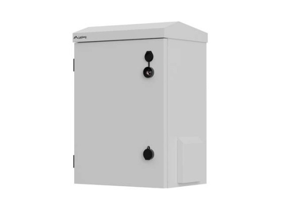 Рак-шафа 10" для настінного/кріплення на стовп, IP55, герметична, 340×250×500, сіра, LANBERG (у зібраному вигляді)