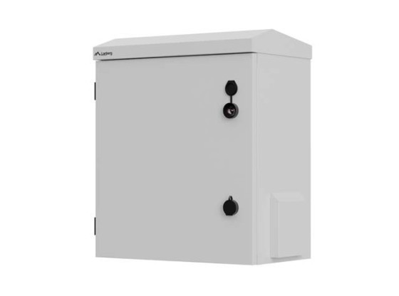 Рак-шафа 10" для настінного/кріплення на стовп, IP55, герметична, 420×300×500, сіра, LANBERG (у зібраному вигляді)