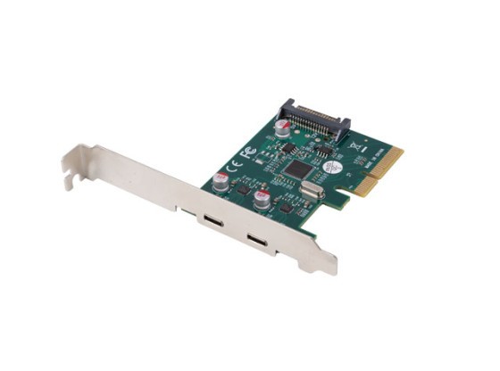 Карта PCI Express x1 → 2x USB-C 3.2 Gen 2x1, низькопрофільна, LANBERG