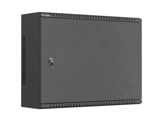 19-дюймовий монтажний корпус з ТПР із сітчастою панеллю 560×420×180, чорний, LANBERG (у зібраному вигляді)