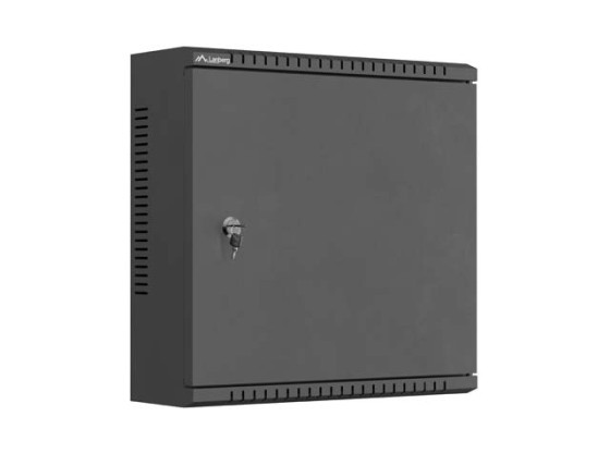 Монтажний корпус TPR 10" з сітчастою пластиною 400×400×140, чорний, LANBERG (у зібраному вигляді)