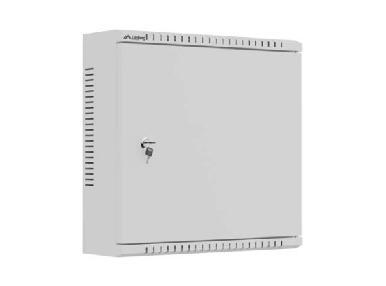 Монтажний корпус TPR 10" з сітчастою пластиною 400×400×140, сірий, LANBERG (у зібраному вигляді)