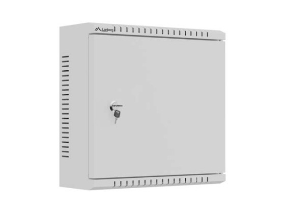 Монтажний корпус TPR 10" з сітчастою пластиною 340×340×140, сірий, LANBERG (у зібраному вигляді)