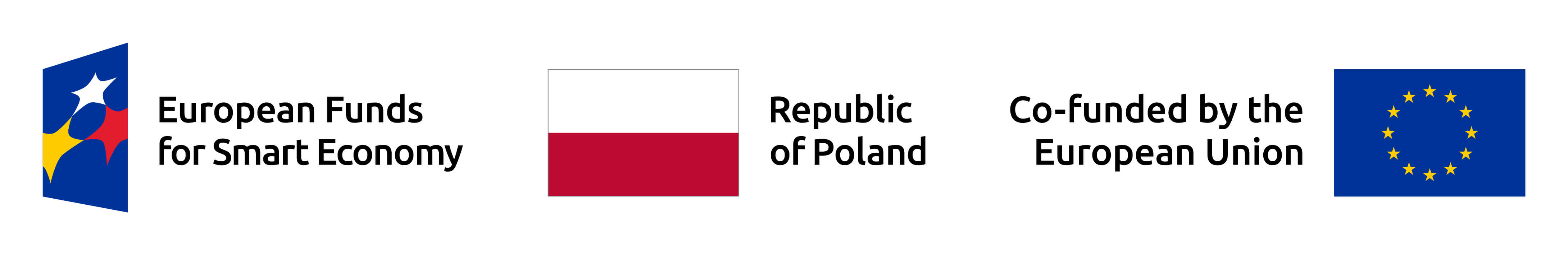 Logotypes of the European Funds for a Modern Economy, the Republic of Poland, and the European Union with information about EU co-funding.