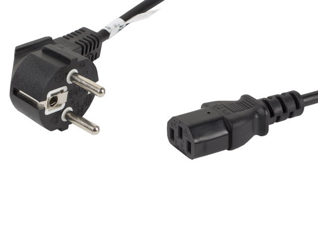 Шнур живлення CEE 7/7->IEC 320 C13, 1,8 м, чорний, LANBERG