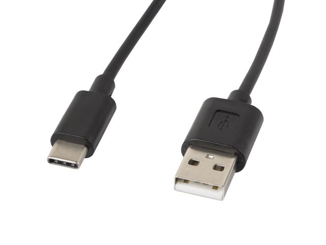 Кабель USB-C (M) → USB-A (M) 2.0, 1,8 м, чорний, LANBERG