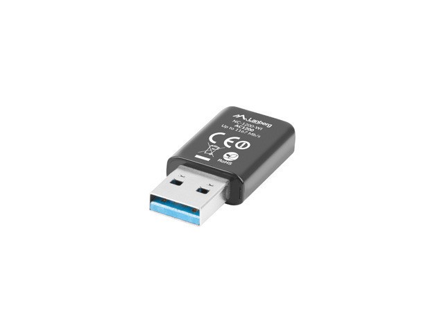 USB-адаптер, бездротова мережева карта LANBERG NC-1200-WI AC1200, дводіапазонна