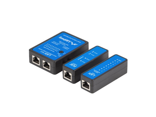Мережевий тестер LAN з підтримкою POE, RJ45, RJ11, коаксіальний кабель LANBERG