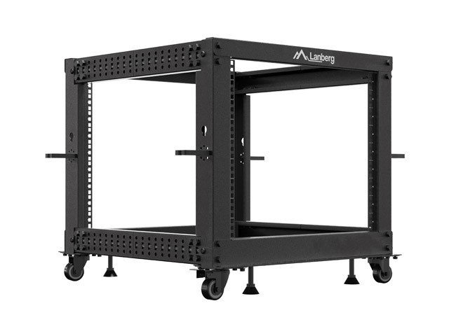 ВІДКРИТА СТІЙКА 19" 9U 600×600–1100, РЕГУЛЬОВАНА, ЧОРНА, LANBERG (У РОЗБИРАНОМУ ВИГЛЯДІ)